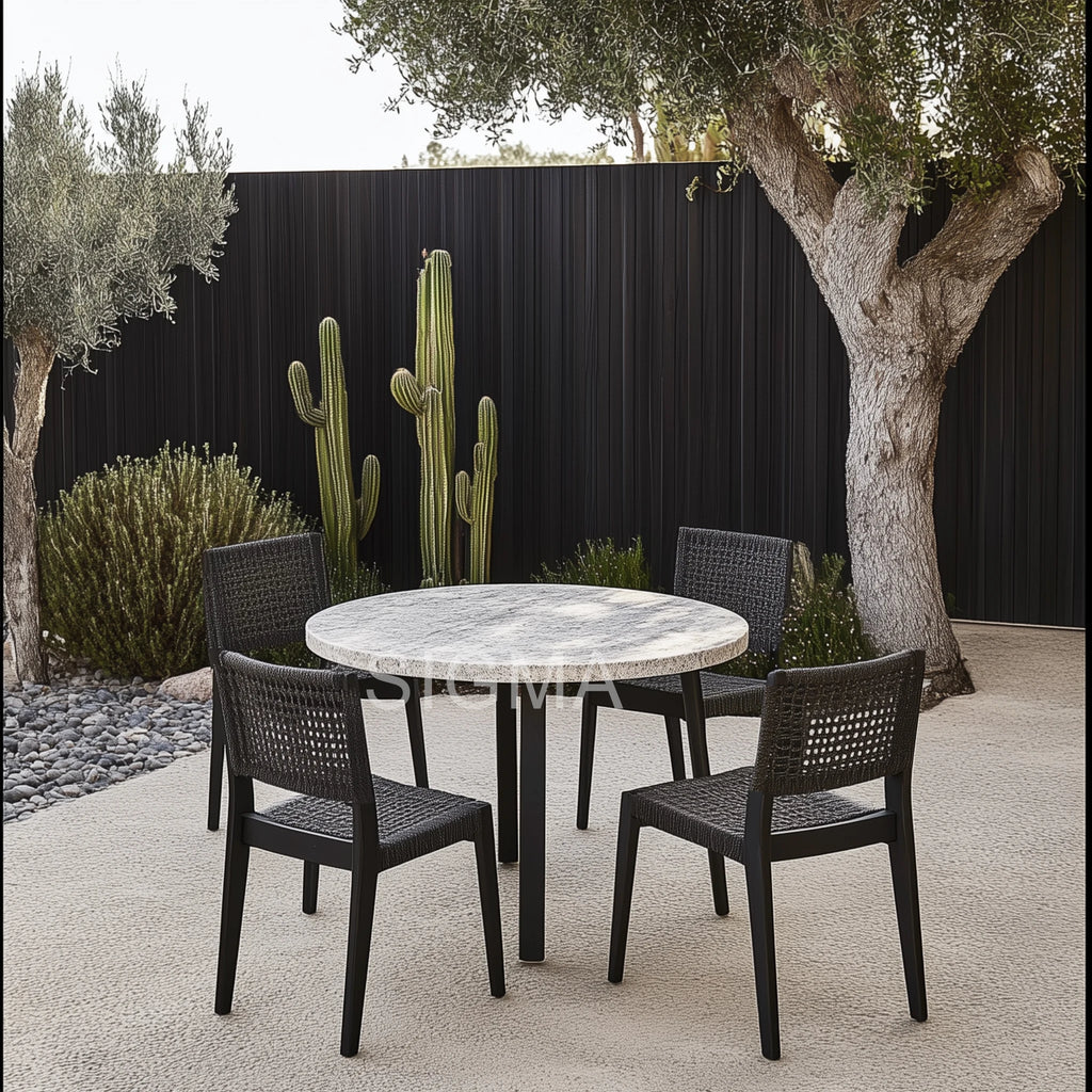 Custom Outdoor Dining Setting Aluminum Table Armchairs Alfresco Outdoor Living Australia