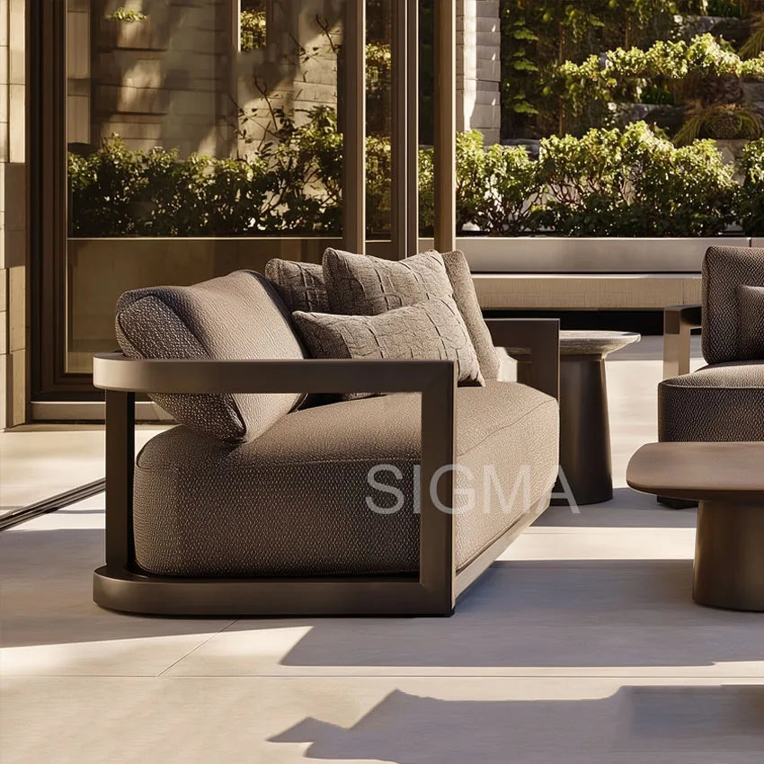 Modern All-Weather Modular Aluminum Garden Sofa Alfresco Outdoor Living Australia