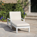 Designer Aluminum Sun Lounger Contemporary White Alfresco Outdoor Living Australia