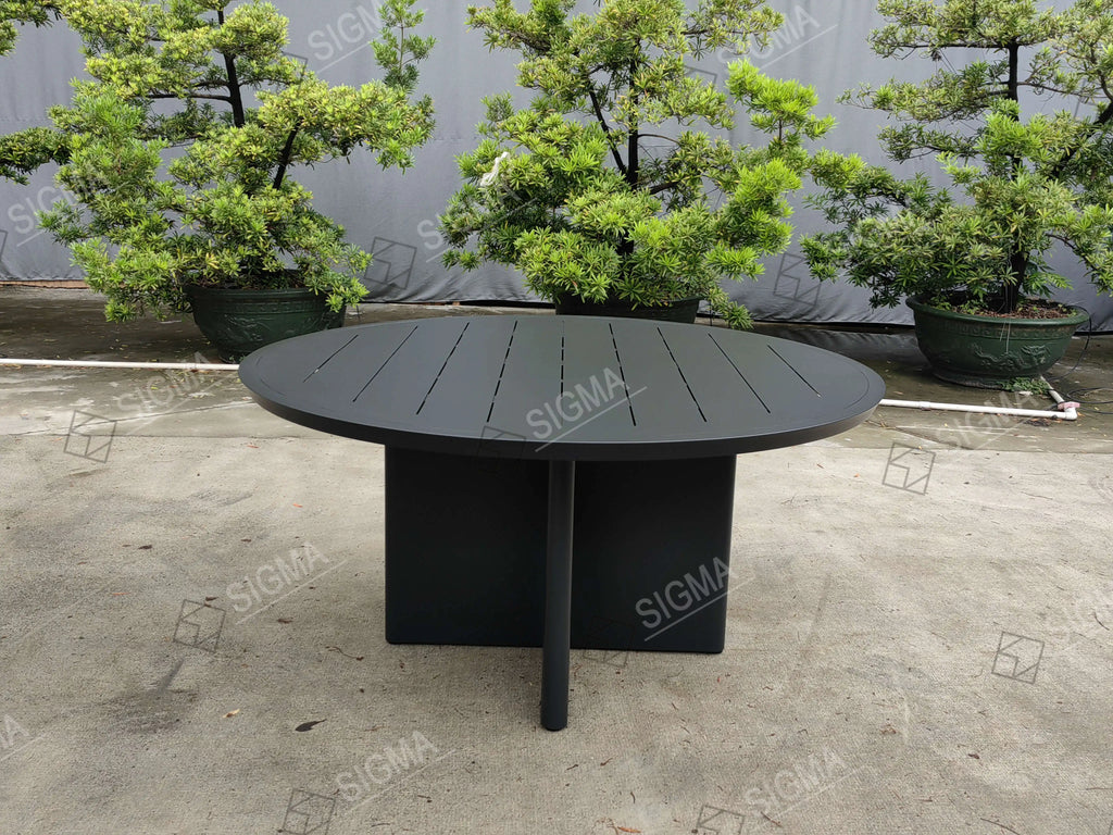 Custom Outdoor Dining 6-Seater Set Modern Aluminum Alfresco Outdoor Living Australia
