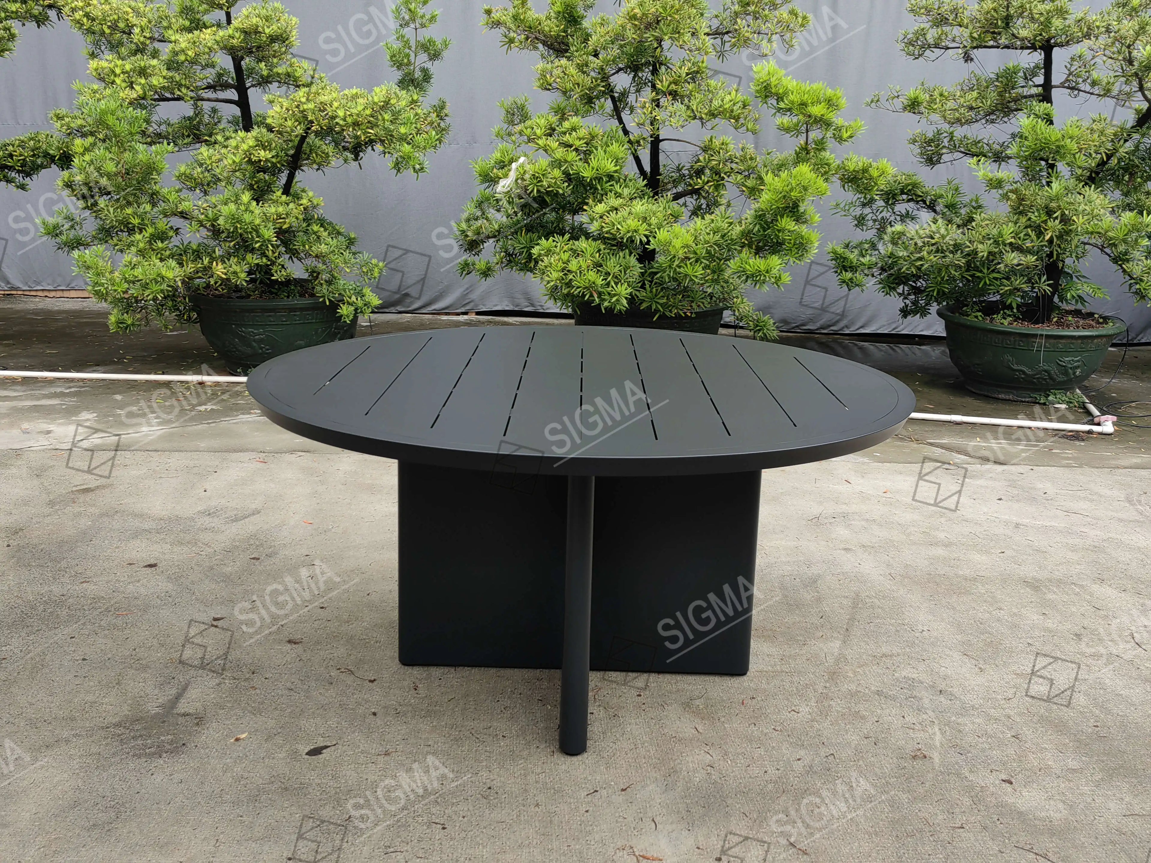 Custom Outdoor Dining 6-Seater Set Modern Aluminum Alfresco Outdoor Living Australia