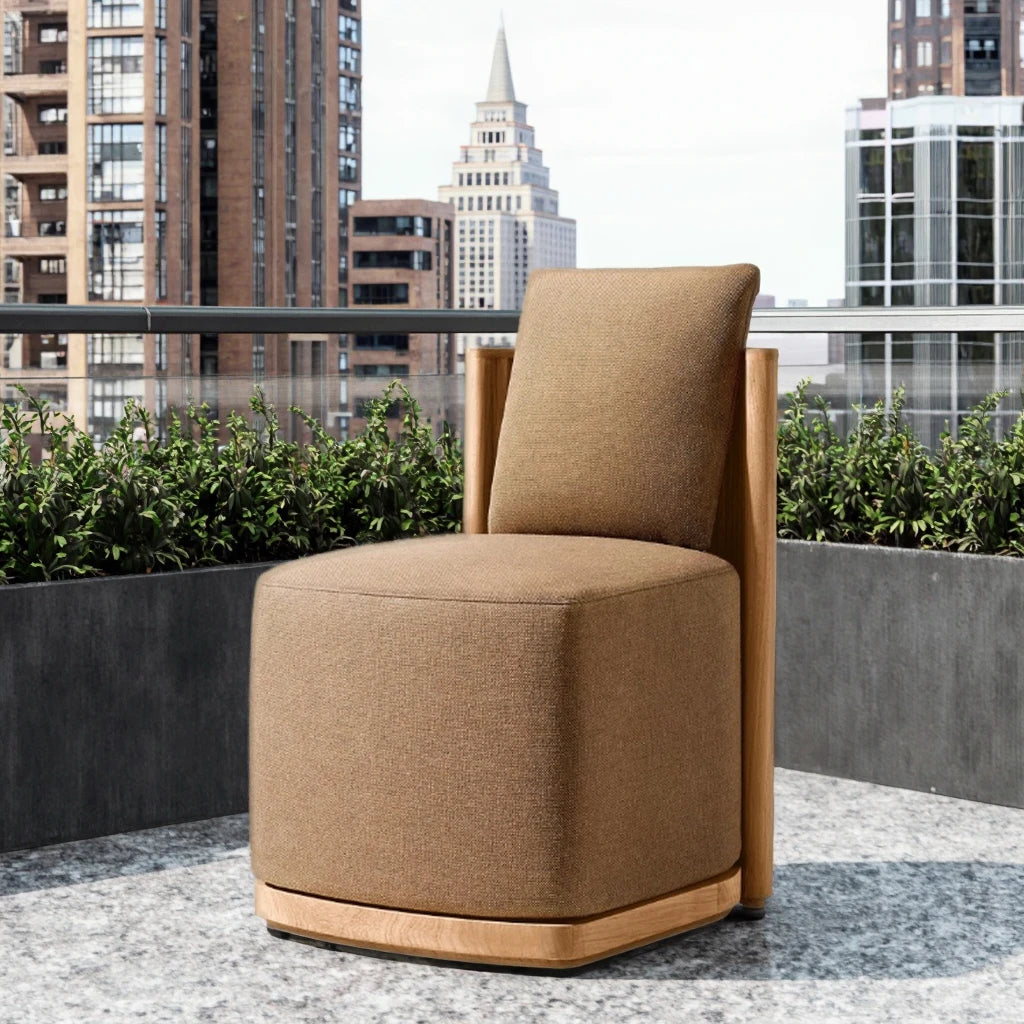 Solid Teak Outdoor Chair Modern Sculptural Alfresco Outdoor Living Australia