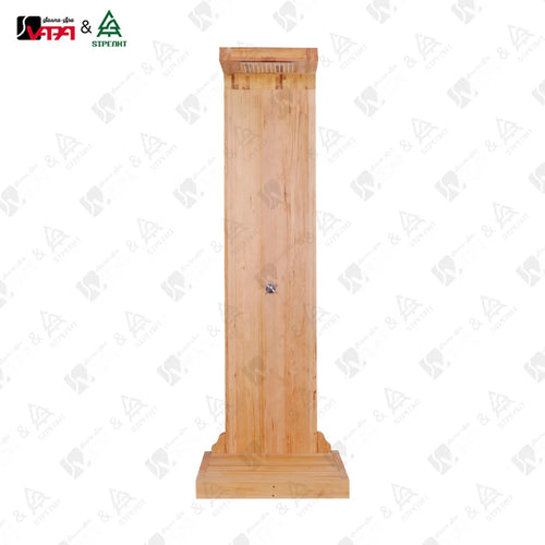 Aspen Timber Outdoor Shower Column Modern Sculptural Alfresco Outdoor Living Australia