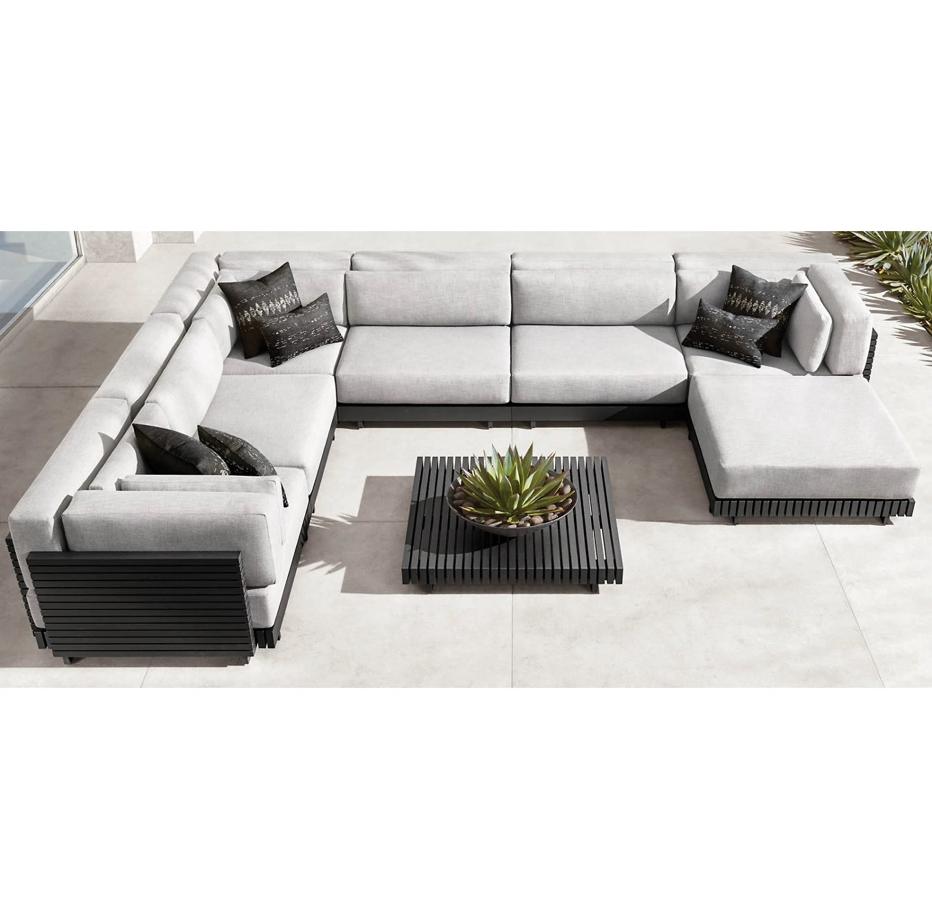 Custom Outdoor Furniture U-Shape Sofa Modern Alfresco Outdoor Living Australia