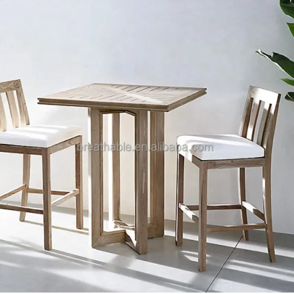 Custom Teak Bar Stool Modern European Alfresco Outdoor Living Australia