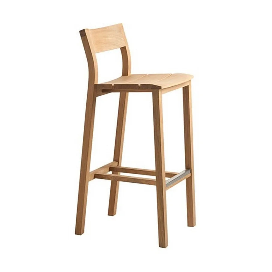 Custom Teak Outdoor Bar Stool Modern High Chair Alfresco Outdoor Living
