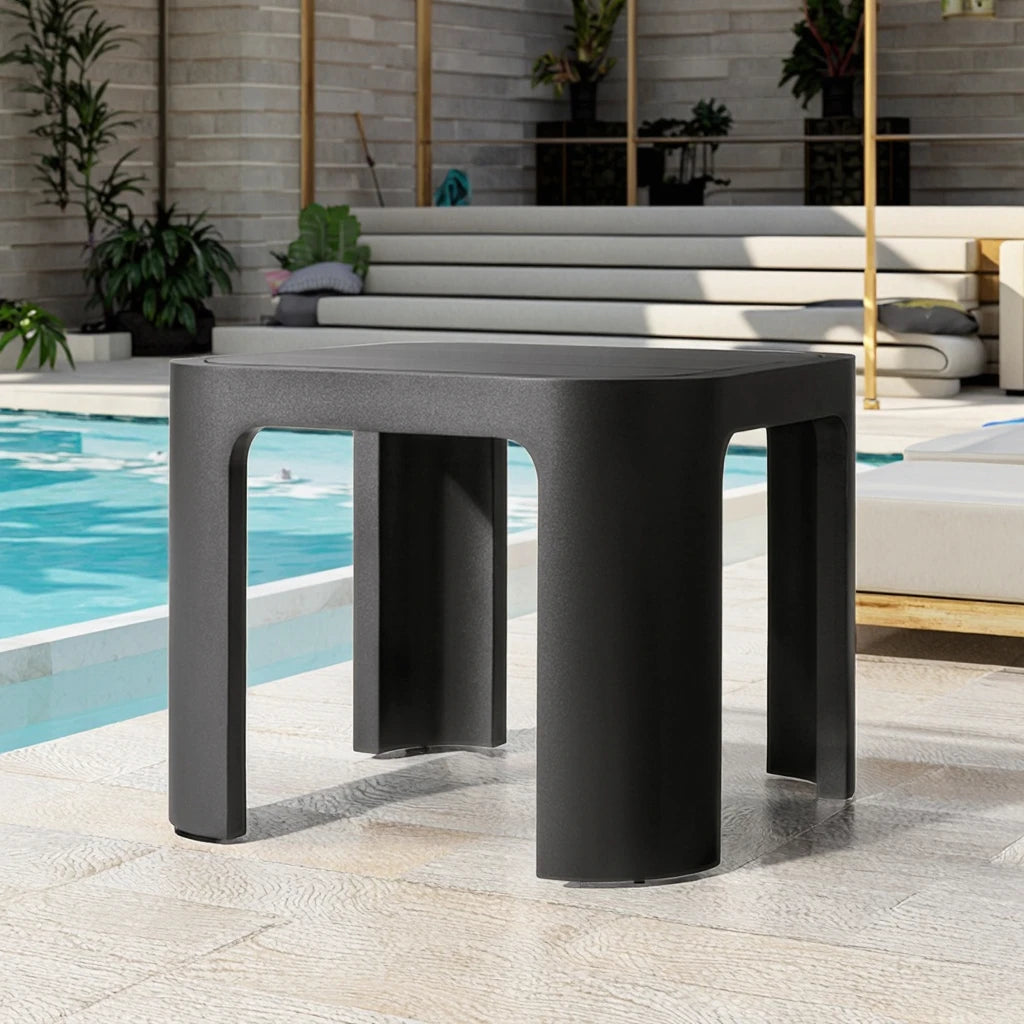 Aluminum Side Table Modern Sculptural Alfresco Outdoor Living Australia