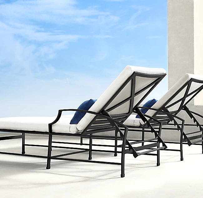Designer Sun Lounger Contemporary Aluminium Alfresco Outdoor Living Australia
