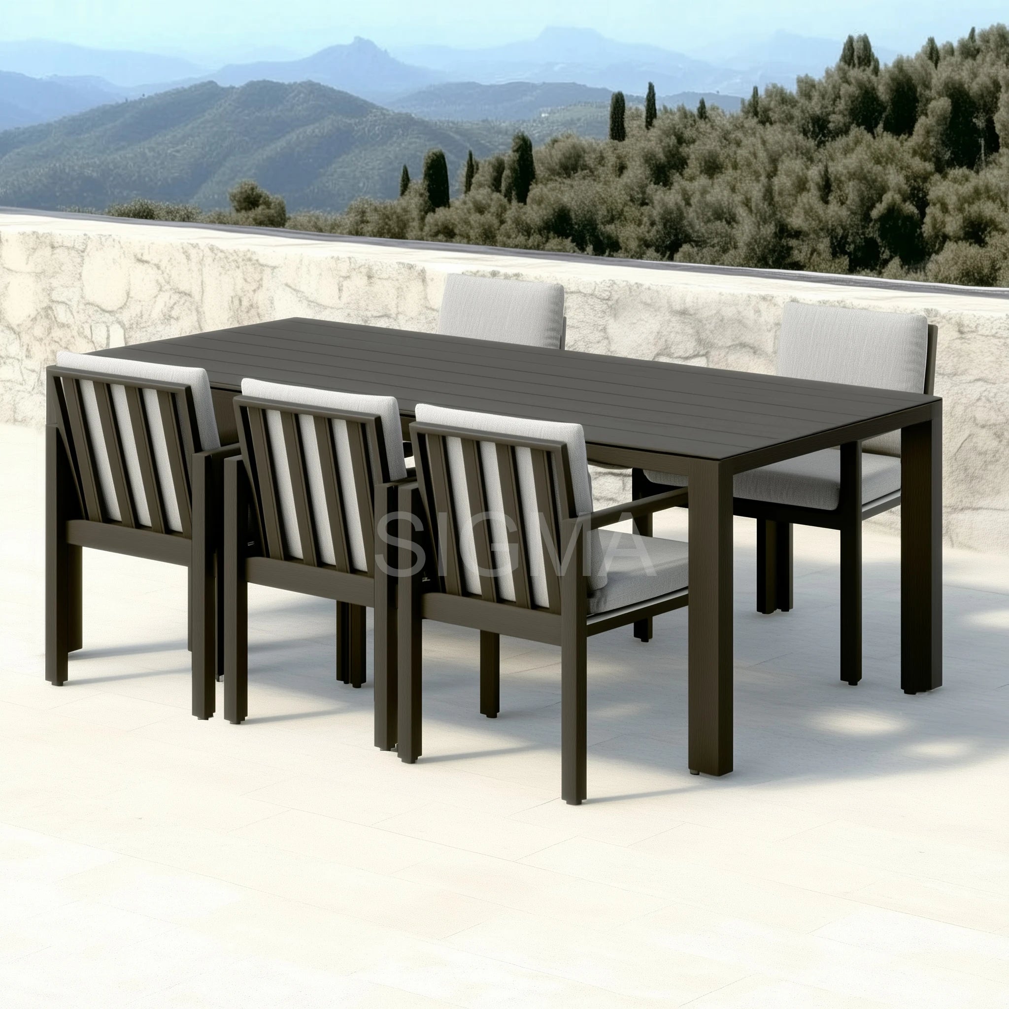 Designer Outdoor Furniture Aluminum Dining Set Alfresco Outdoor Living Australia