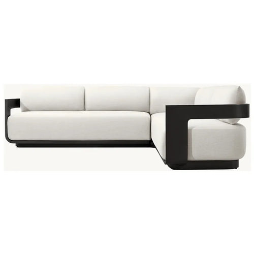 Aluminum Outdoor Sectional Sofa L-Shape Modern Alfresco Outdoor Living Australia