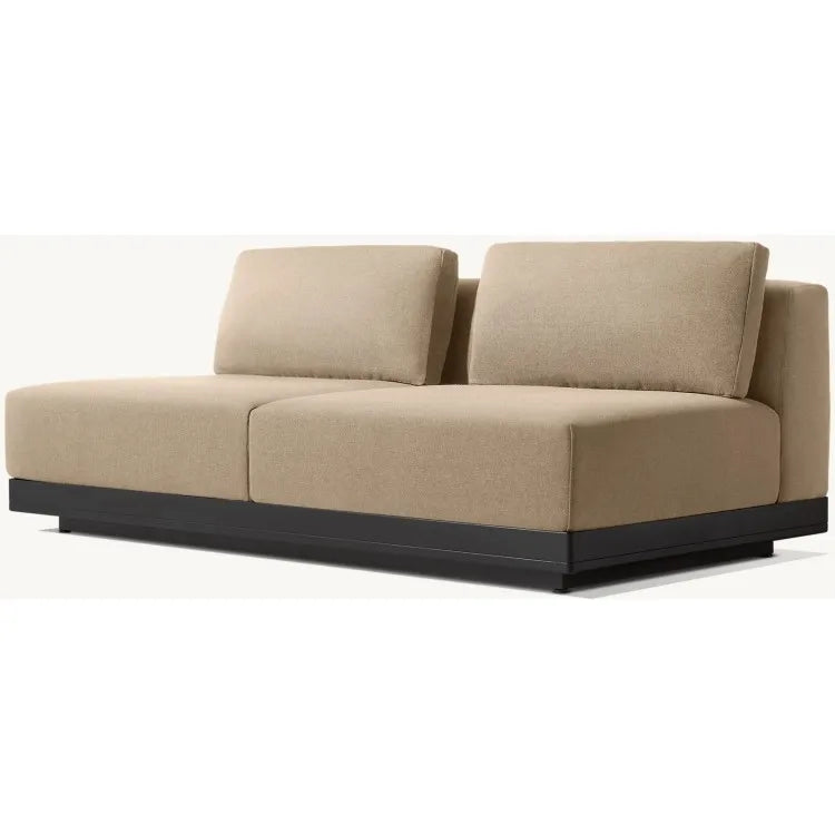 Custom Outdoor Sofa 2 Seater Lounge Modern Aluminum Alfresco Outdoor Living