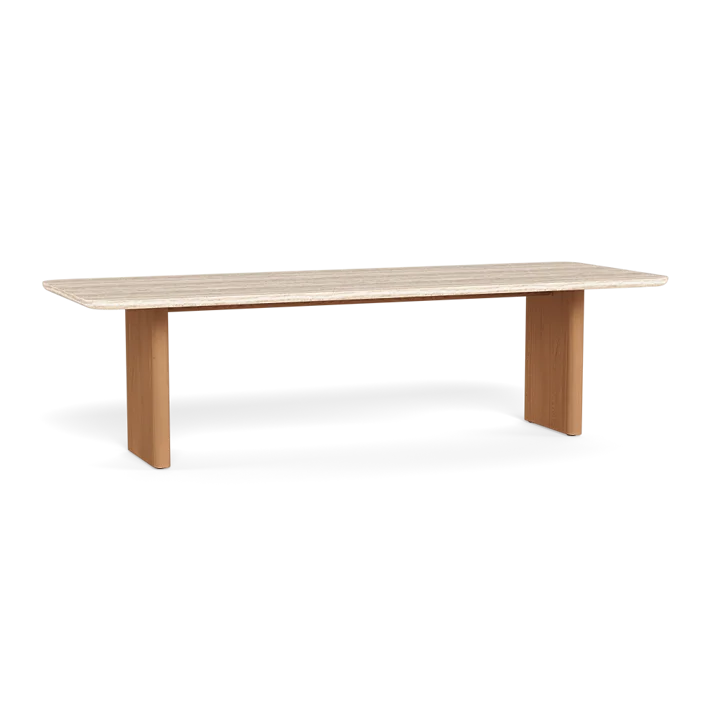 Solid Teak Outdoor Dining Table Modern Sculptural Alfresco Outdoor Living Australia