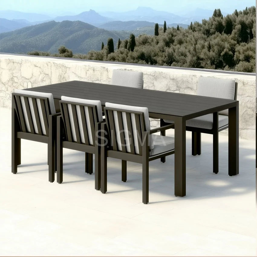 Custom Outdoor Furniture Dining Set Modern Aluminum Alfresco Outdoor Living Australia