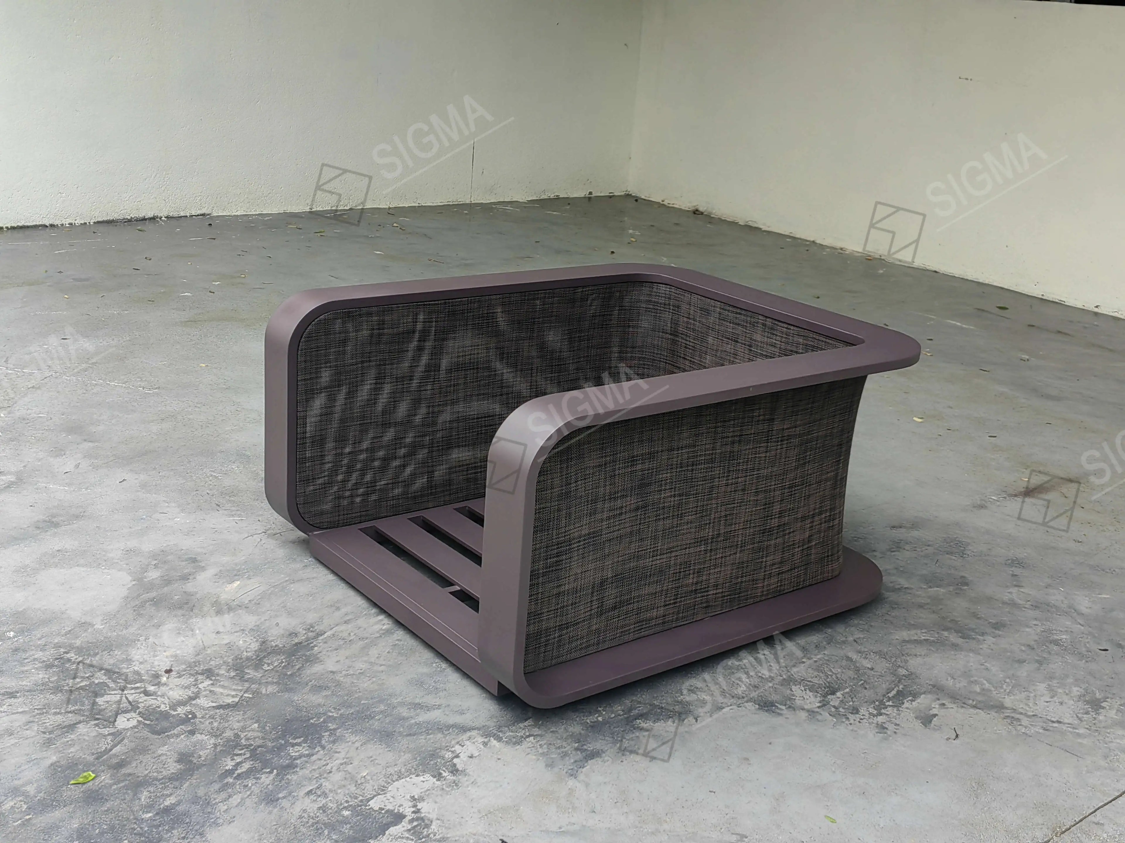 Outdoor Aluminum Single Sofa Contemporary Architectural Alfresco Outdoor Living Australia