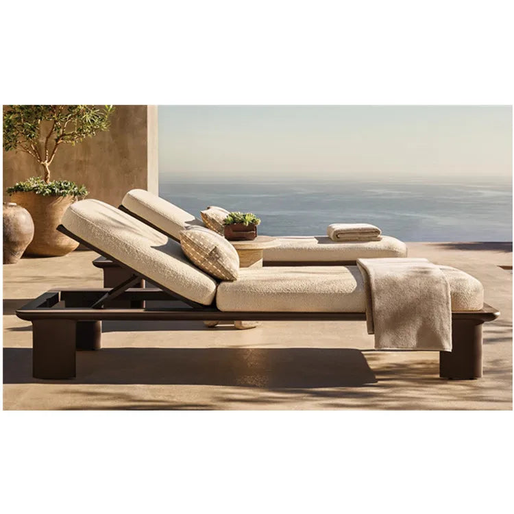 Custom Outdoor Sun Bed Soft Curves Aluminum Alfresco Outdoor Living Australia