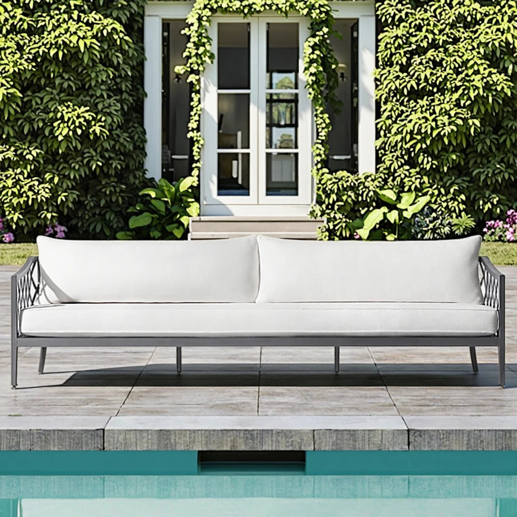Designer Outdoor Sofa Metal Contemporary Deep Seat Alfresco Outdoor Living Australia
