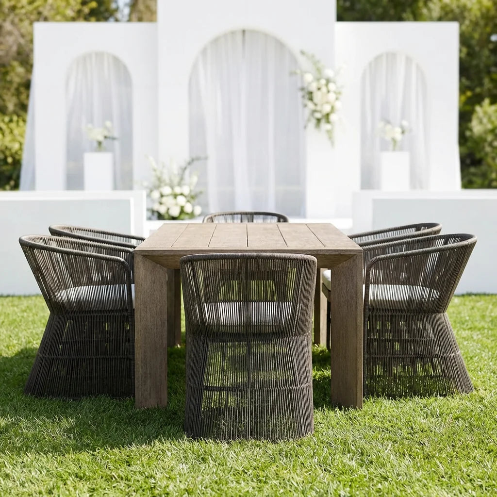 Custom Outdoor Dining Table 6 Seater Teak Alfresco Outdoor Living Australia