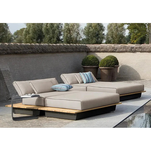 Custom Outdoor Daybed Teak and Aluminium Alfresco Outdoor Living Australia