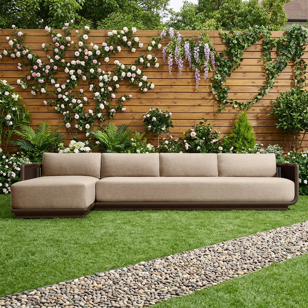 Custom Outdoor Sectional Sofa, Rope Weave, Alfresco Outdoor Living Australia
