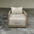 Modern Rope Weaving Lounge Chair Aluminum Frame Sculptural