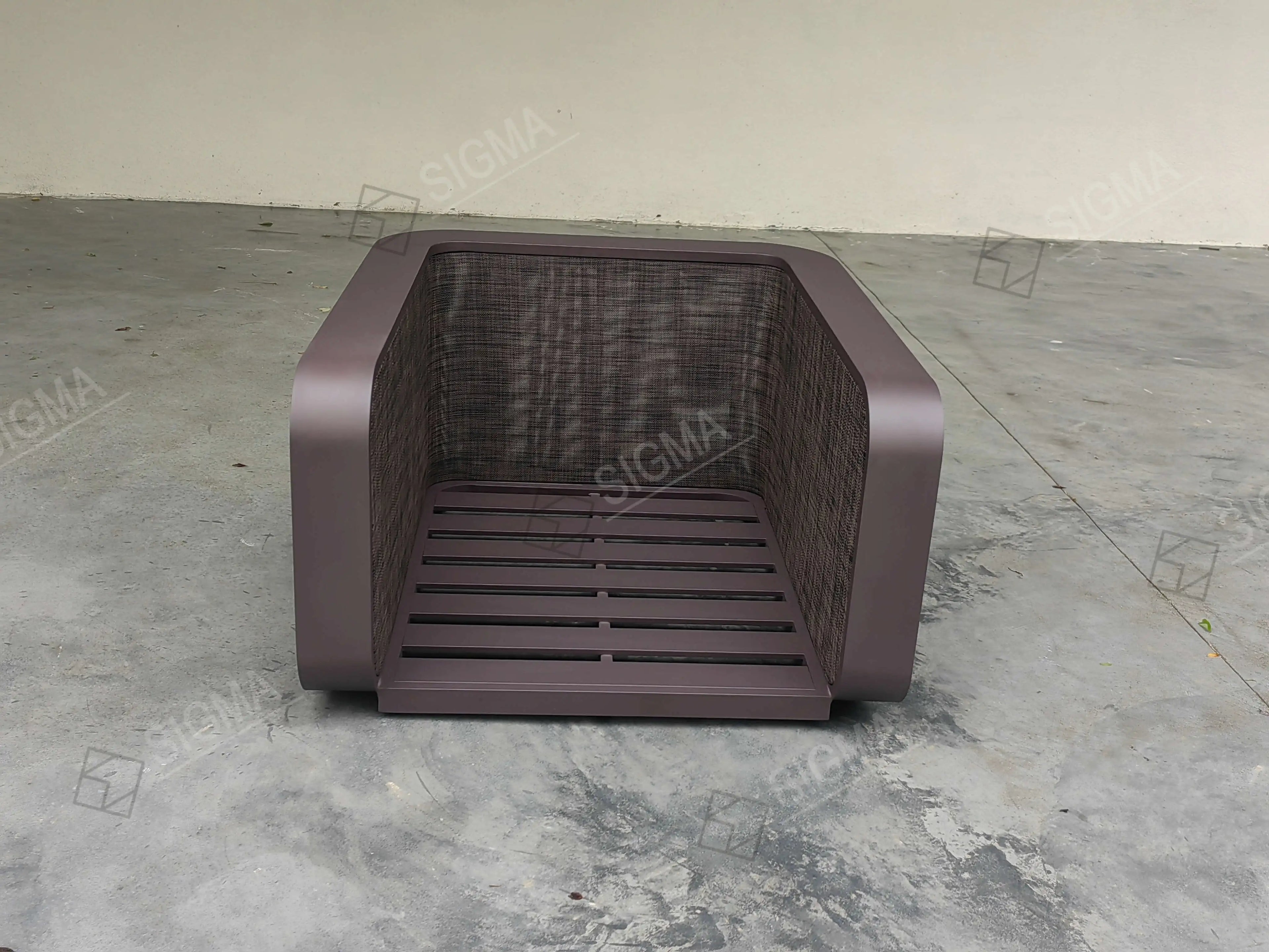 Outdoor Aluminum Single Sofa Contemporary Architectural Alfresco Outdoor Living Australia
