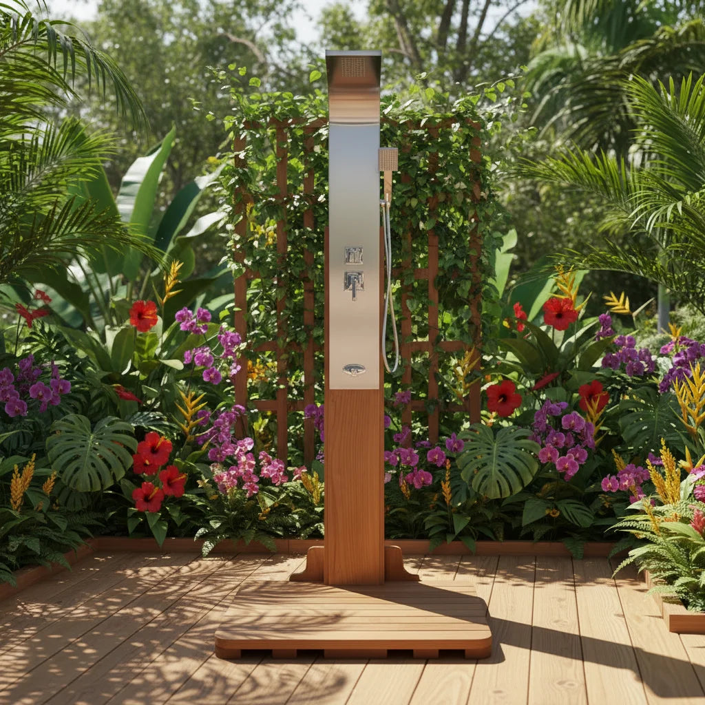 Custom Outdoor Furniture Shower Column Modern Alfresco Outdoor Living Australia