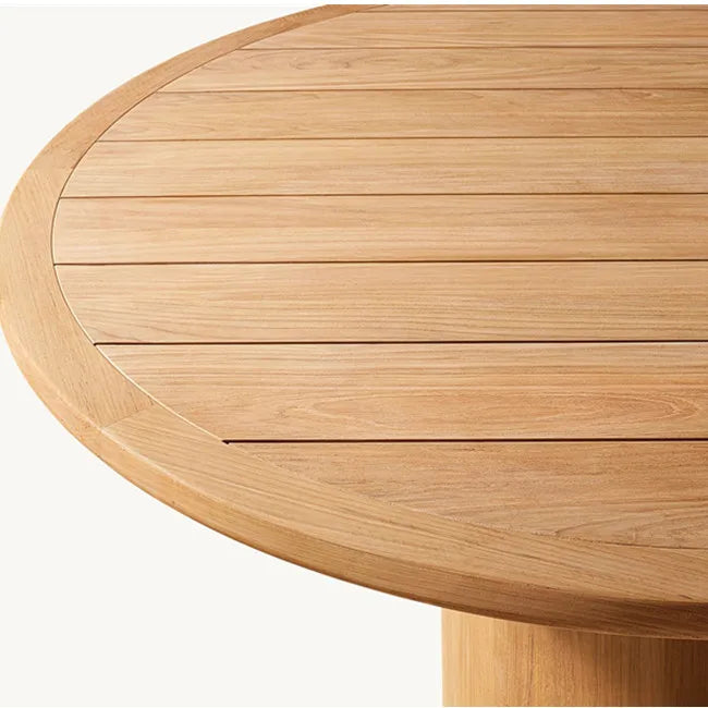 Teak Dining Set Round Table Contemporary Alfresco Outdoor Living Australia