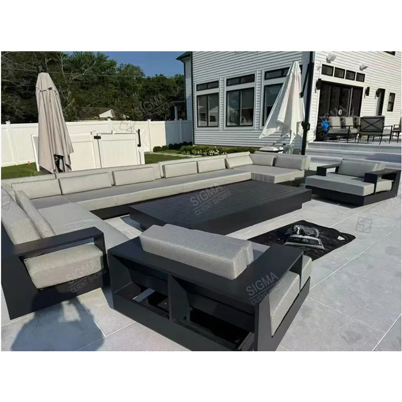 Modern Modular Aluminum Sectional Sofa Contemporary Alfresco Outdoor Living Australia