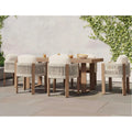 Outdoor Dining Set Rope Back Teak Contemporary Alfresco Outdoor Living