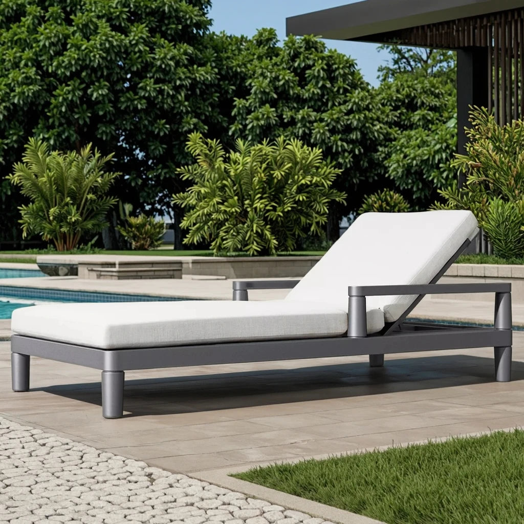 Designer Aluminium Sun Lounger Sculptural Alfresco Outdoor Living Australia