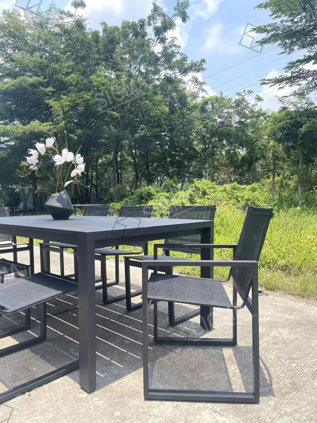 Custom Aluminium Dining Set Modern Architectural Alfresco Outdoor Living Australia