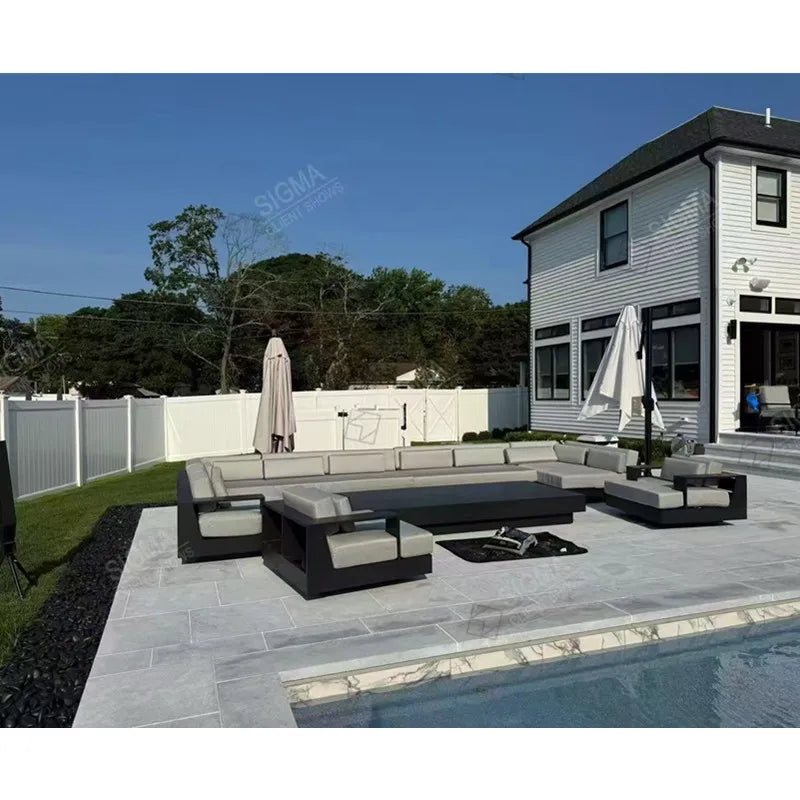Modern Modular Aluminum Sectional Sofa Contemporary Alfresco Outdoor Living Australia