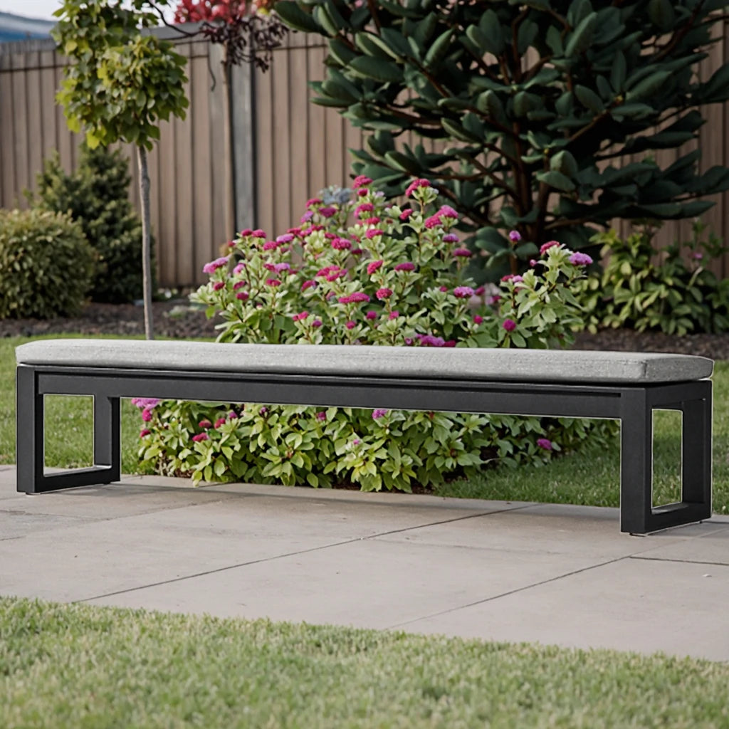 Custom Outdoor Furniture Aluminum Bench Seat Minimalist Alfresco Outdoor Living Australia
