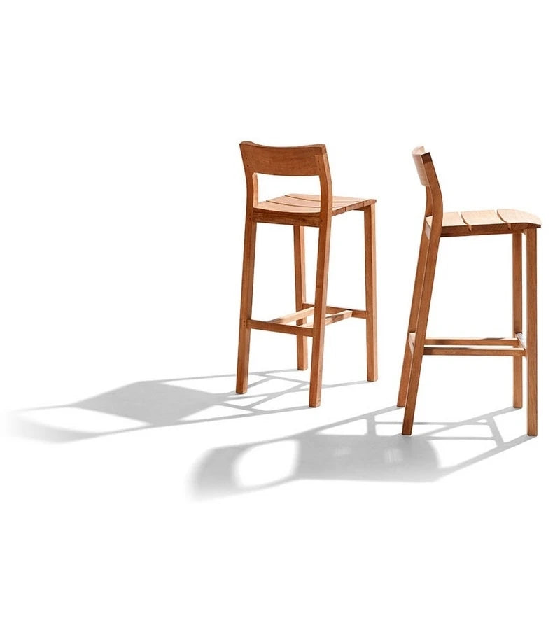 Custom Teak Outdoor Bar Stool Modern High Chair Alfresco Outdoor Living