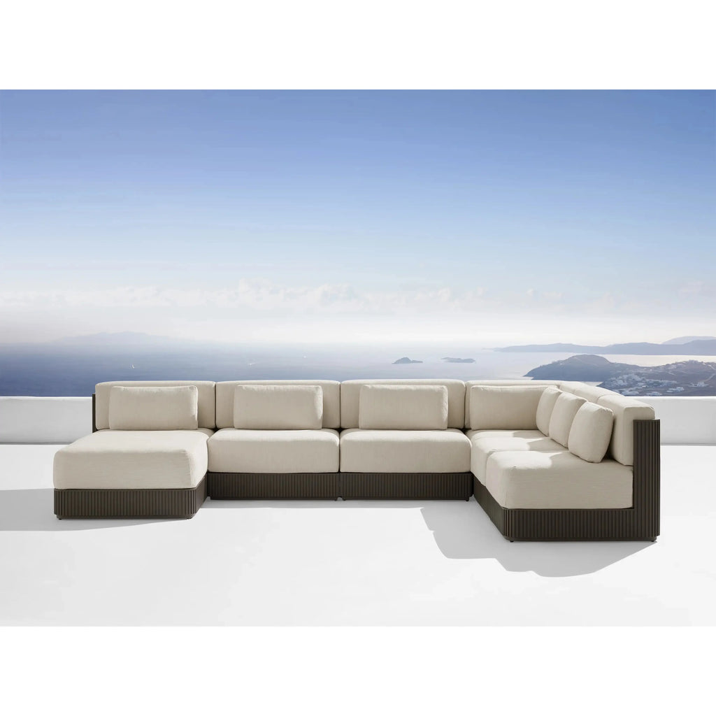 Custom Outdoor Sofa Sectional Strip Style L-Shape Alfresco Outdoor Living Australia