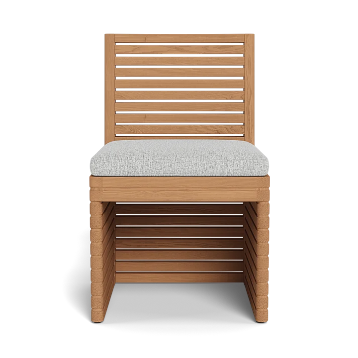 Teak Dining Chair Armless Solid Wood Alfresco Outdoor Living Australia