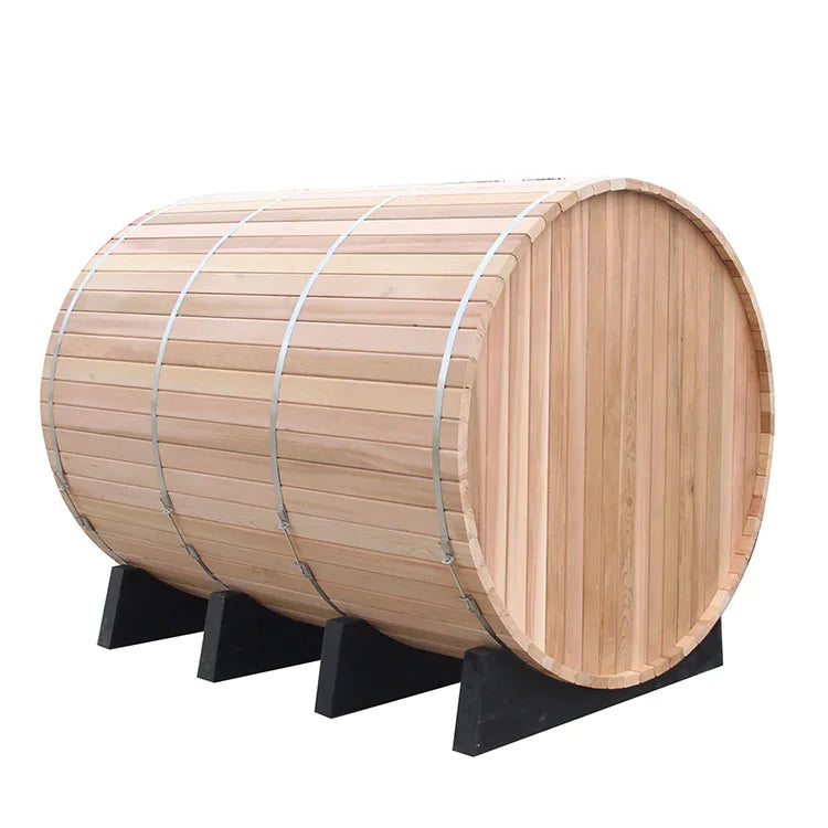 Custom Outdoor Barrel Sauna Red Cedar 1800x2400mm Alfresco Outdoor Living Australia
