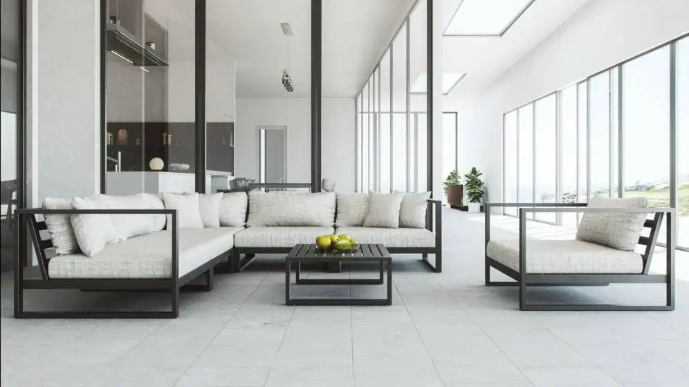 Custom Outdoor Sectional Sofa Minimalist Aluminium Alfresco Outdoor Living Australia