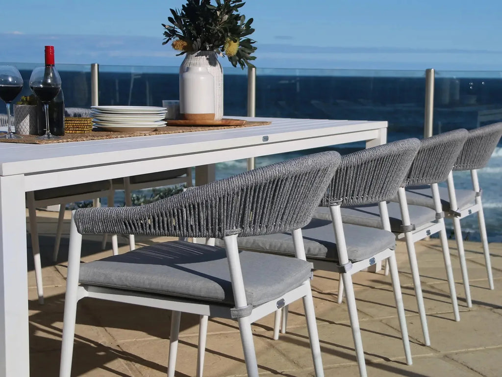 Custom Aluminium Rope Dining Chair Alfresco Outdoor Living Australia