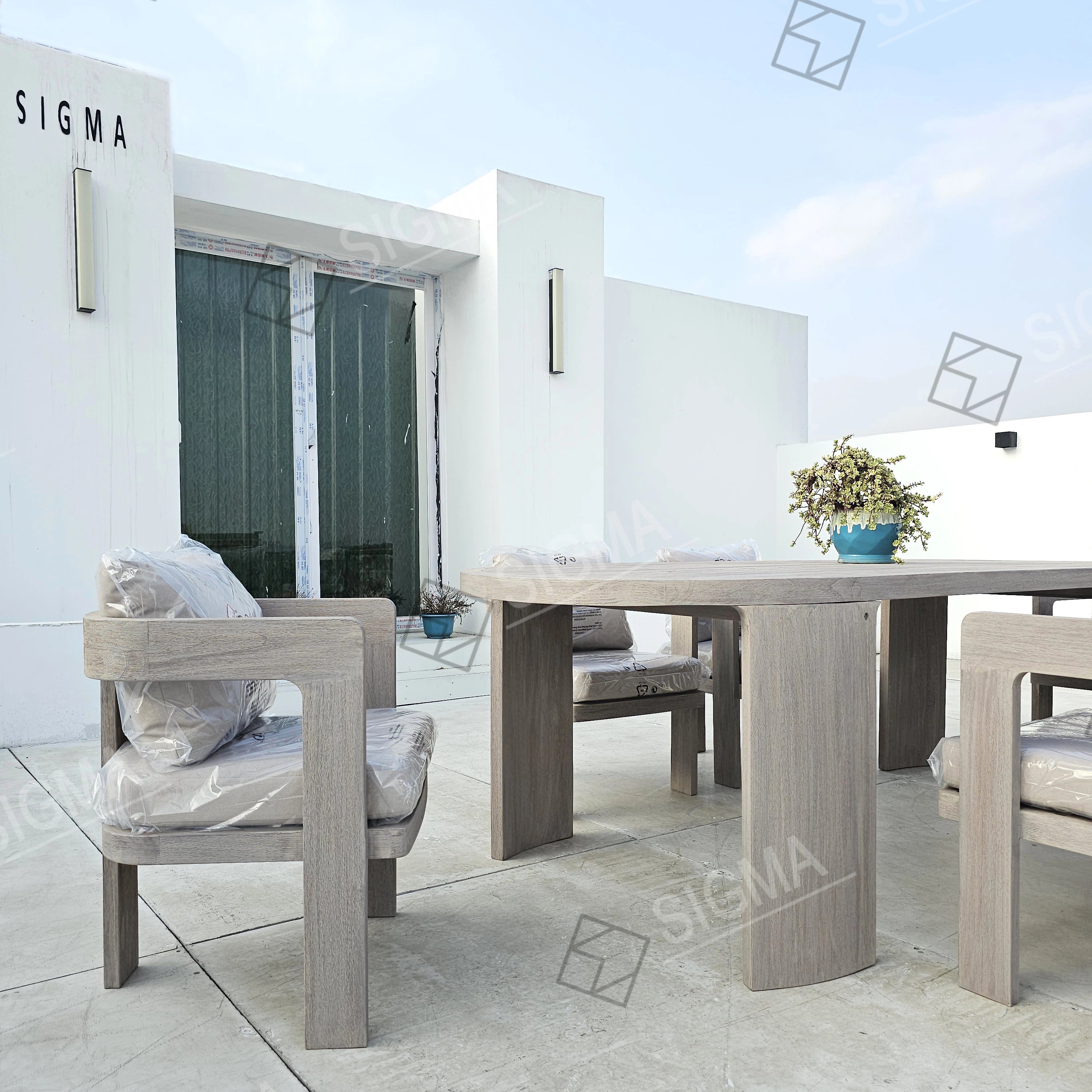 Custom Outdoor Dining Set Oval Handcrafted Alfresco Outdoor Living Australia