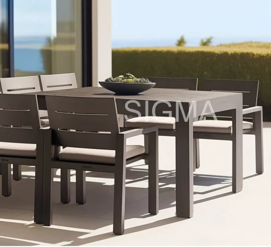 Custom Aluminum Outdoor Dining Set Contemporary Alfresco Outdoor Living Australia