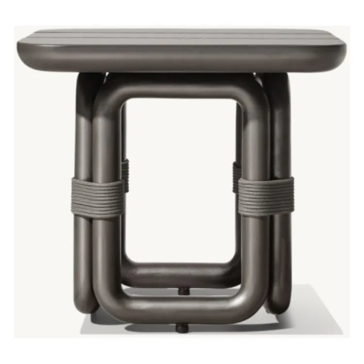 Handwoven Outdoor Side Table Aluminium Alfresco Outdoor Living Australia