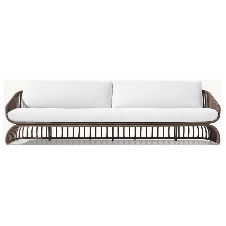 Curved Rope Woven Outdoor Sofa Aluminum Frame Alfresco Outdoor Living Australia