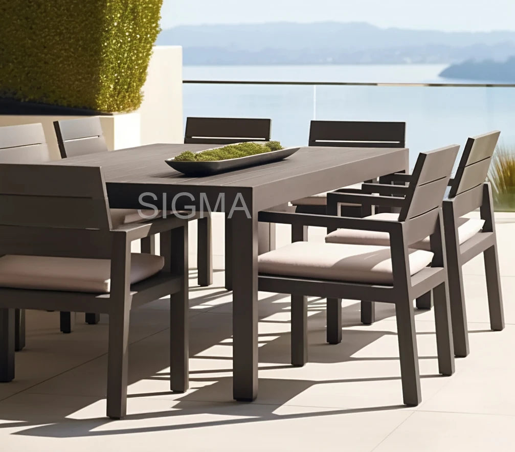 Custom Aluminum Outdoor Dining Set Contemporary Alfresco Outdoor Living Australia