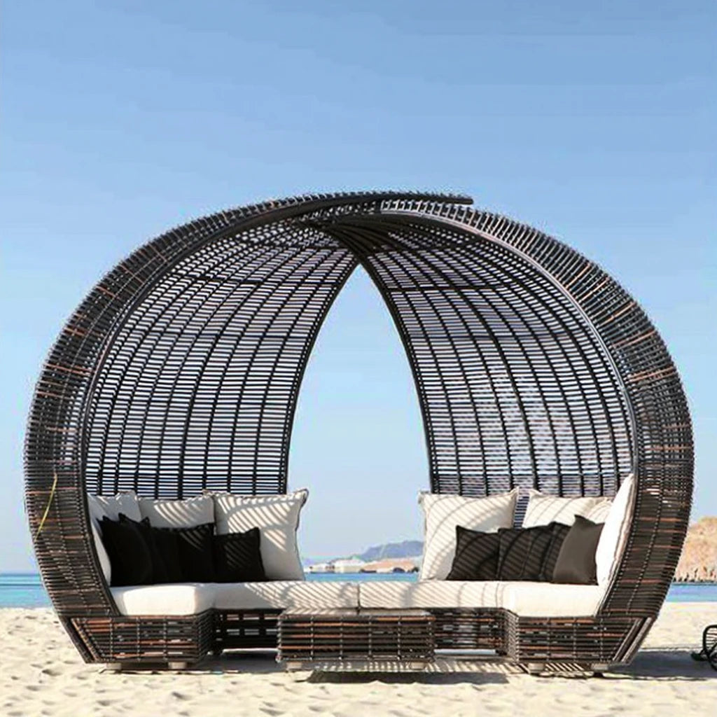 Bird Nest Rattan Daybed Designer Outdoor Furniture Alfresco Outdoor Living Australia