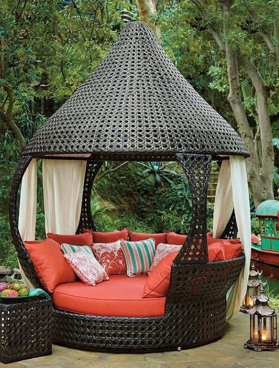 Custom Wicker Cabana Daybed Sculptural Lounge Alfresco Outdoor Living Australia