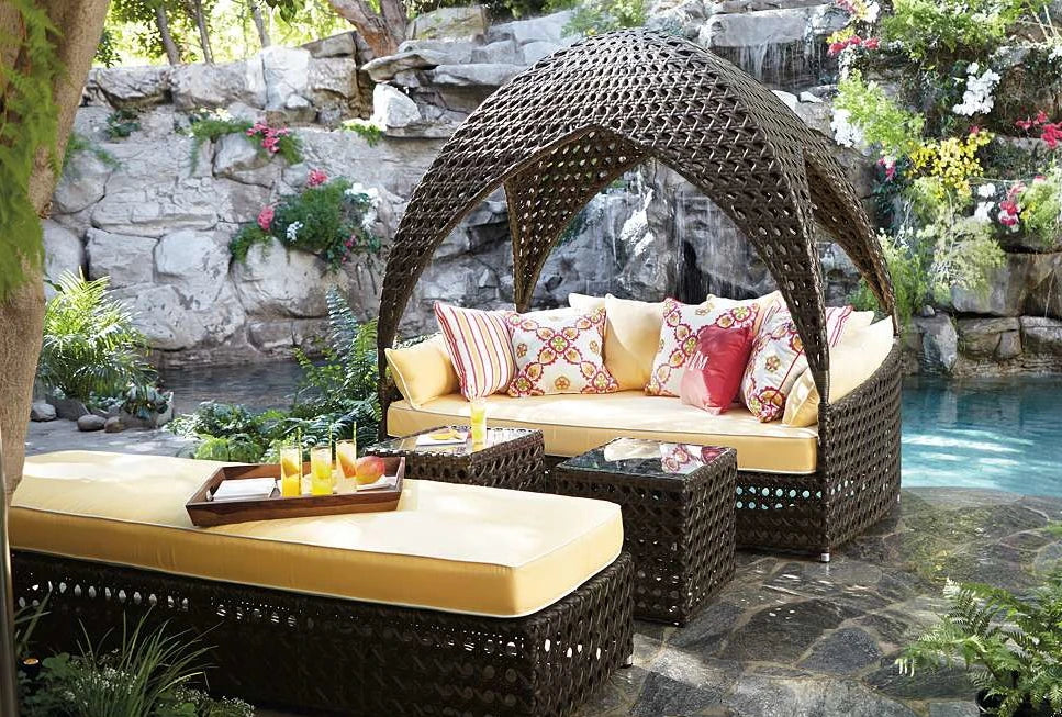 Custom Outdoor Furniture Canopy Daybed Wicker Alfresco Outdoor Living Australia
