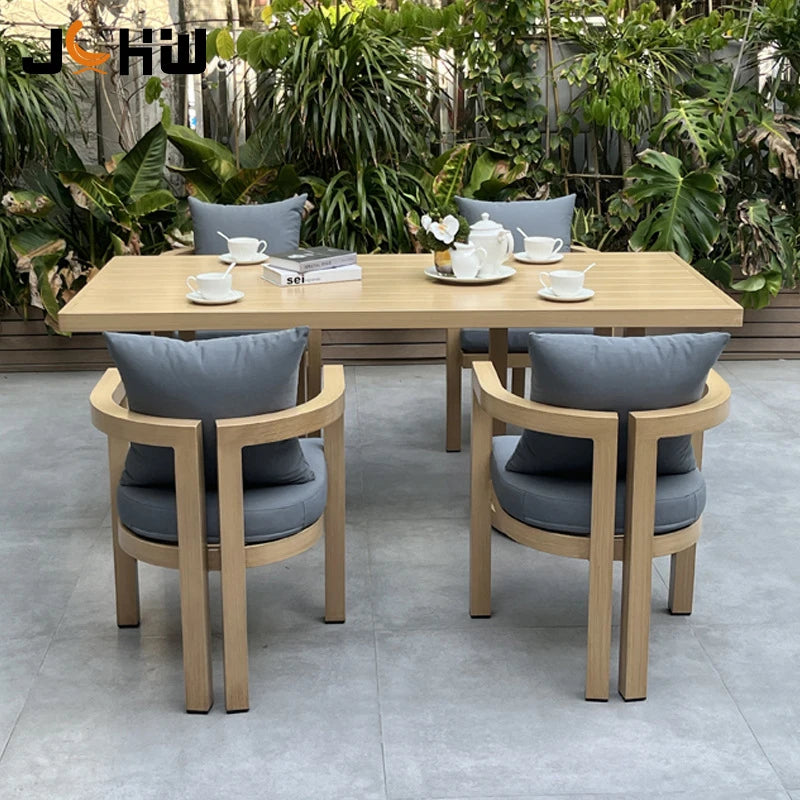 Custom Outdoor Furniture Aluminum Dining Set Modern Alfresco Outdoor Living Australia