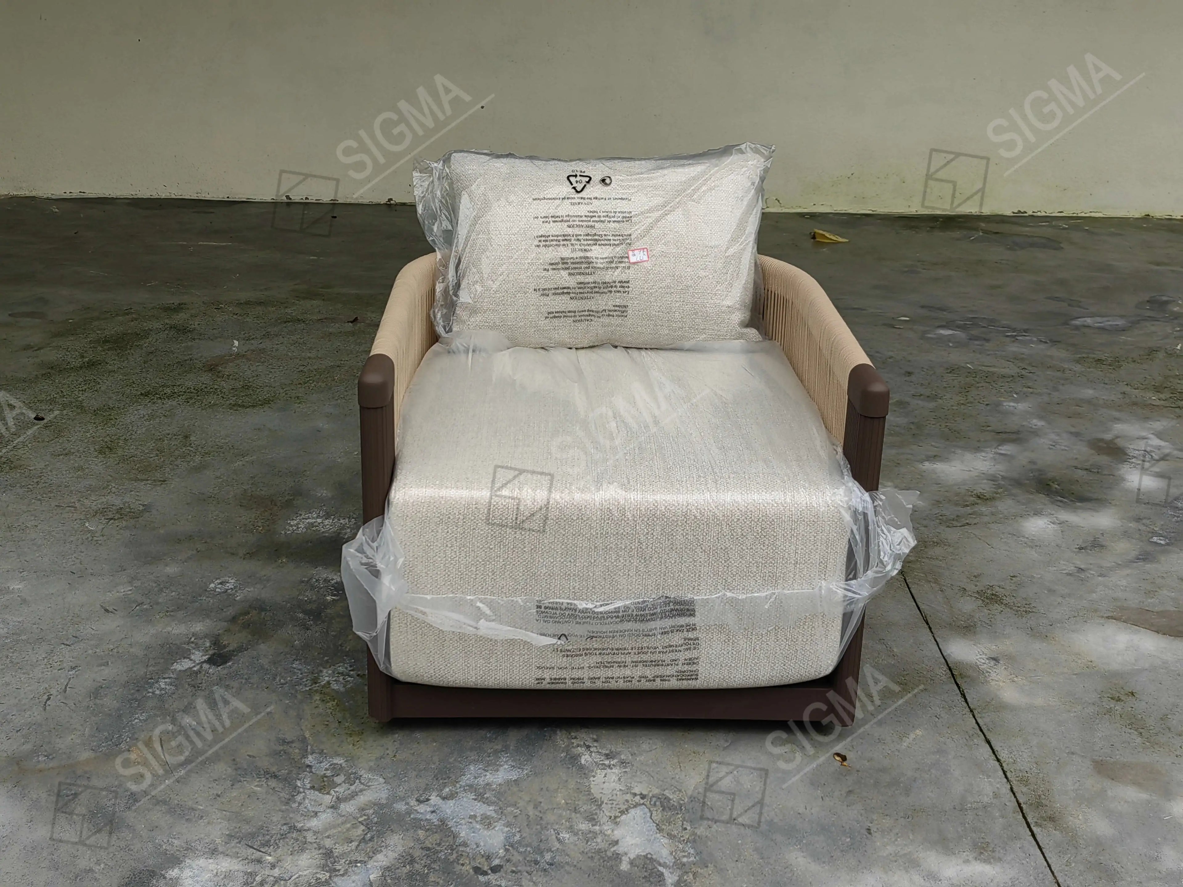 Custom Outdoor Furniture Woven Rope Chair Contemporary Alfresco Outdoor Living