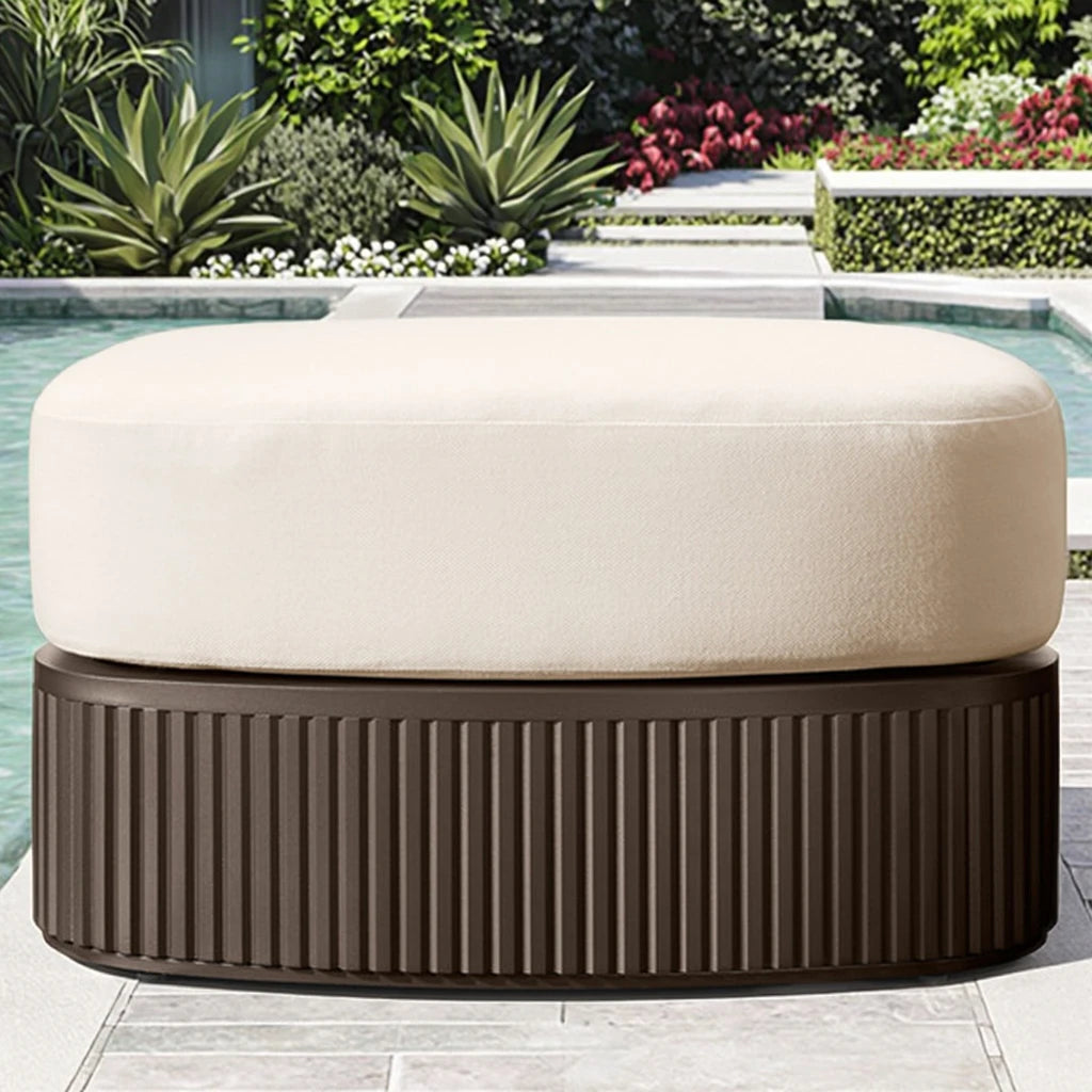 Custom Outdoor Furniture Aluminum Pouf Ottoman Contemporary Alfresco Outdoor Living Australia